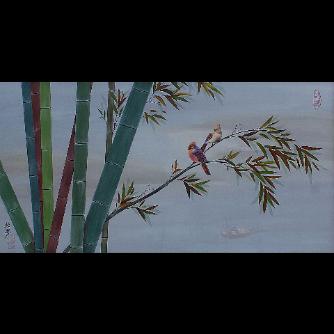 Cardinals in Bamboo