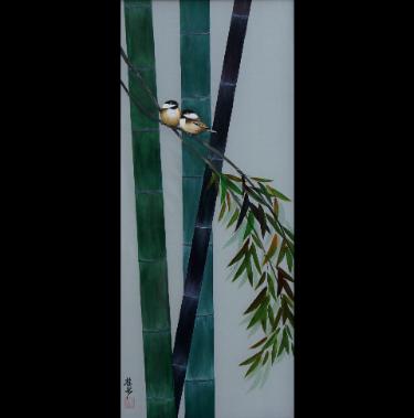 Chickadee in Bamboo 
