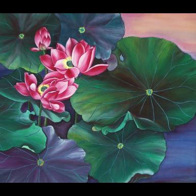 Lotus I 30 X 36 inches
