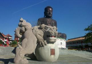 Lion Guarding Budda Temple