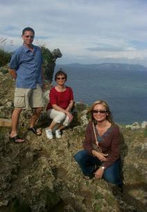 With Son and Daughter-in-Law  on Okinawa Coast